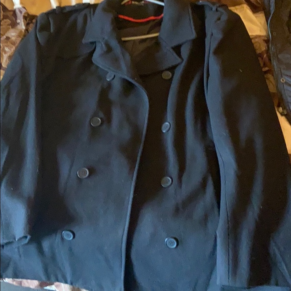 Black pea coat